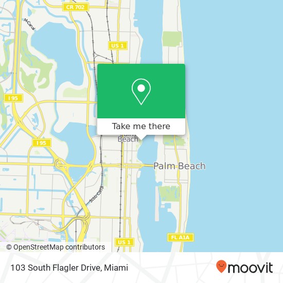 Mapa de 103 South Flagler Drive