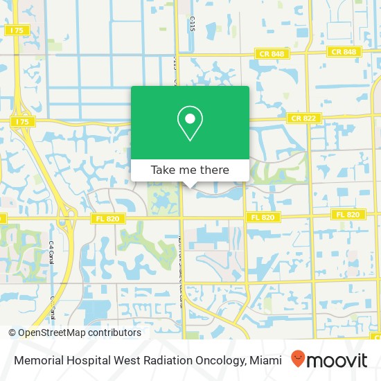 Memorial Hospital West Radiation Oncology map