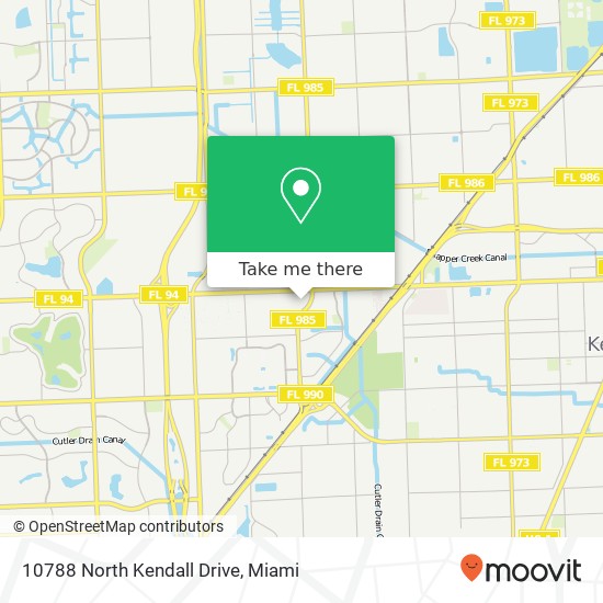 10788 North Kendall Drive map