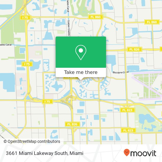 3661 Miami Lakeway South map