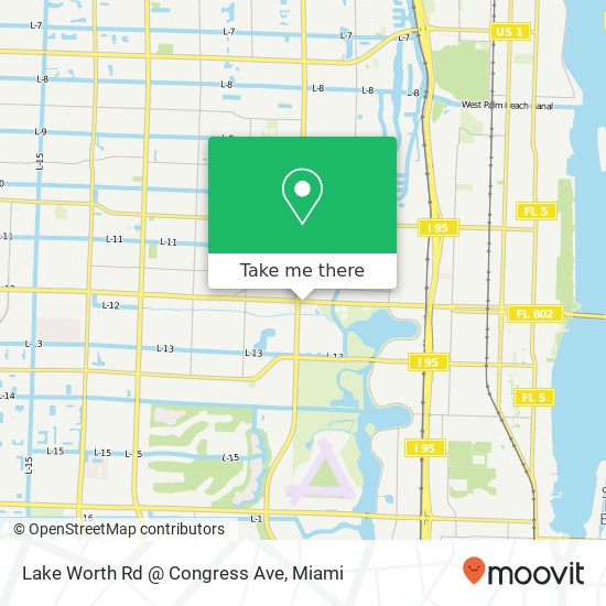 Lake Worth Rd @ Congress Ave map