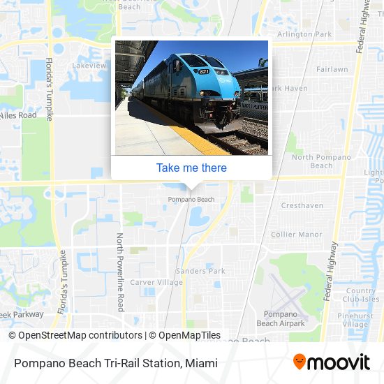 Pompano Beach Tri-Rail Station map