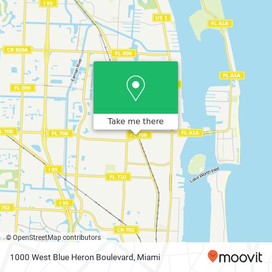 1000 West Blue Heron Boulevard map