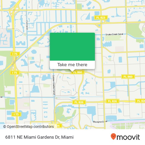 Mapa de 6811 NE Miami Gardens Dr