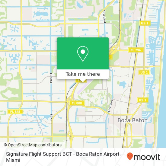Signature Flight Support BCT - Boca Raton Airport map
