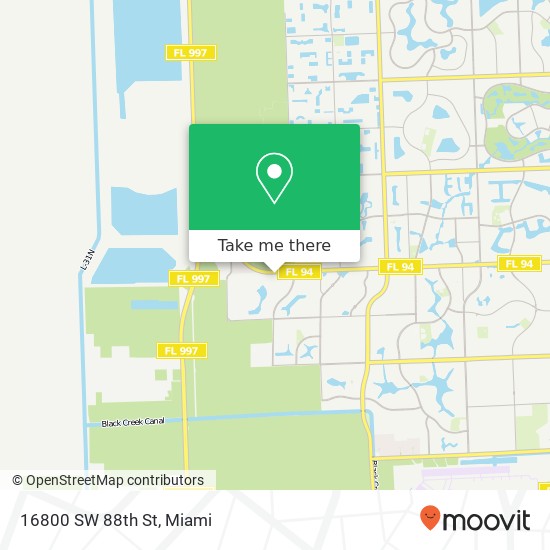 16800 SW 88th St map