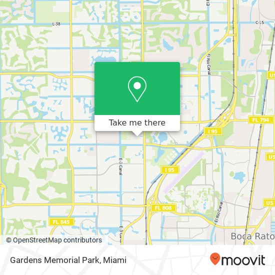 Gardens Memorial Park map