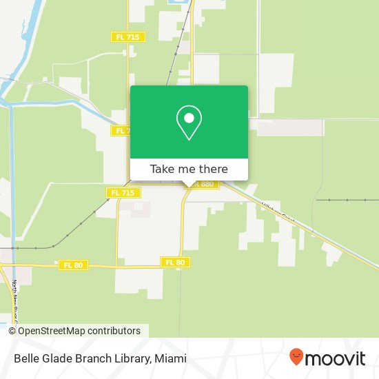 Mapa de Belle Glade Branch Library