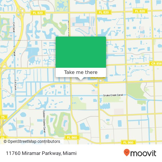 Mapa de 11760 Miramar Parkway