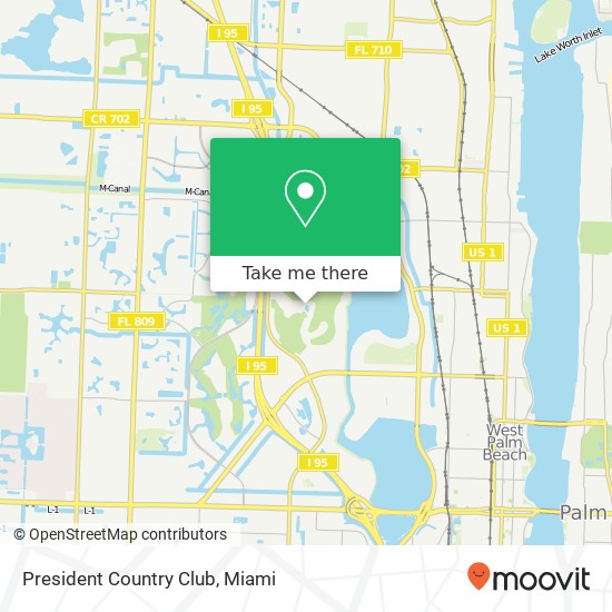 President Country Club map