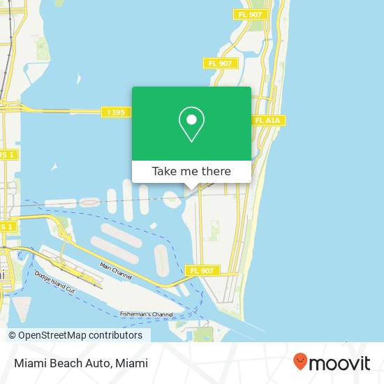 Mapa de Miami Beach Auto