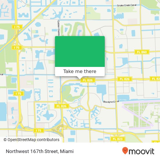 Northwest 167th Street map