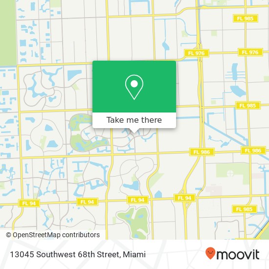 13045 Southwest 68th Street map