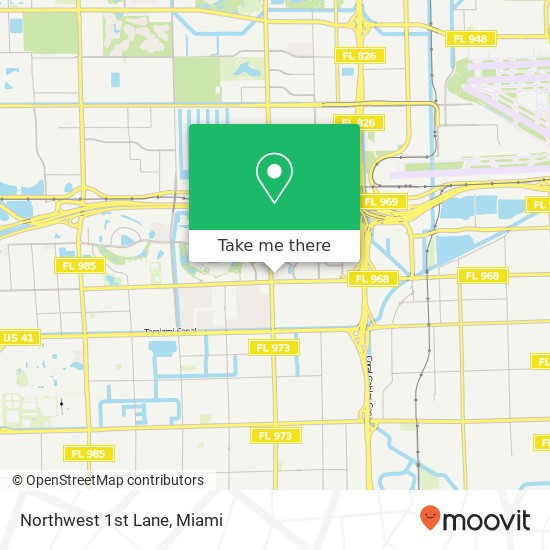 Northwest 1st Lane map