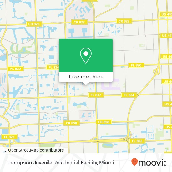 Thompson Juvenile Residential Facility map