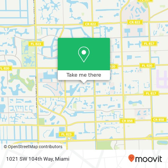 1021 SW 104th Way map