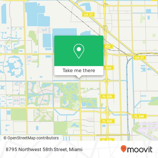 8795 Northwest 58th Street map