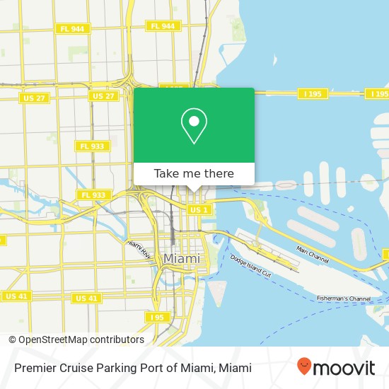 Mapa de Premier Cruise Parking Port of Miami