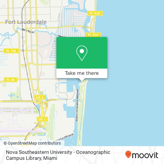 Mapa de Nova Southeastern University - Oceanographic Campus Library