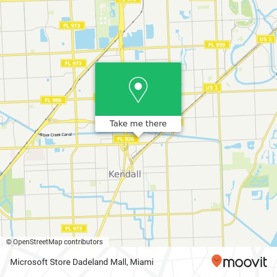 Microsoft Store Dadeland Mall map