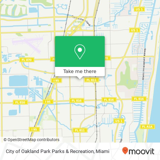 City of Oakland Park Parks & Recreation map