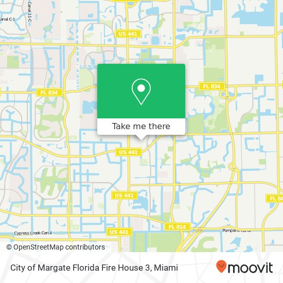 Mapa de City of Margate Florida Fire House 3