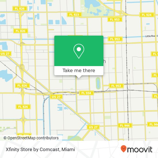 Mapa de Xfinity Store by Comcast