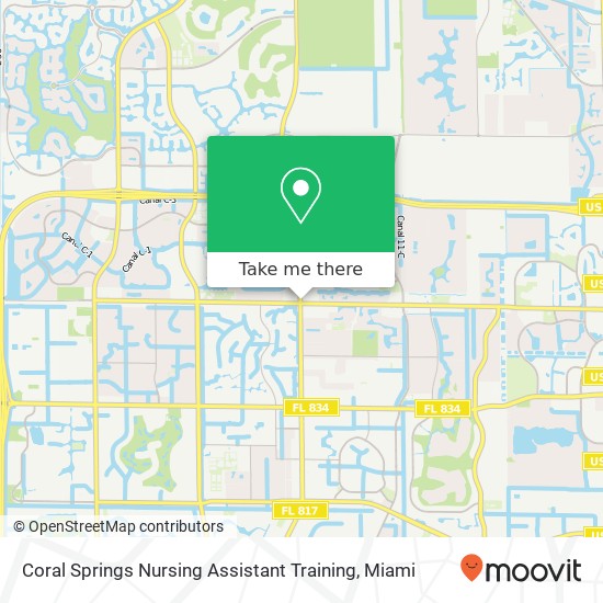 Coral Springs Nursing Assistant Training map