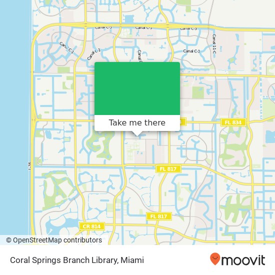Coral Springs Branch Library map