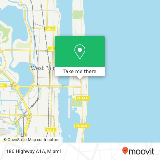 186 Highway A1A map