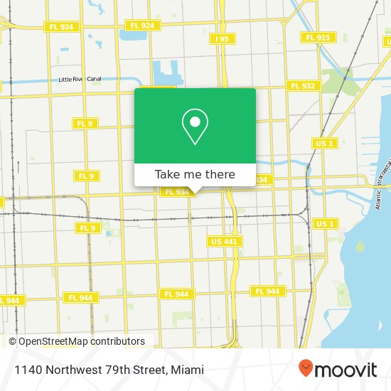 Mapa de 1140 Northwest 79th Street