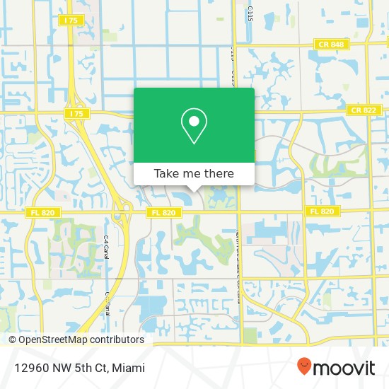 12960 NW 5th Ct map