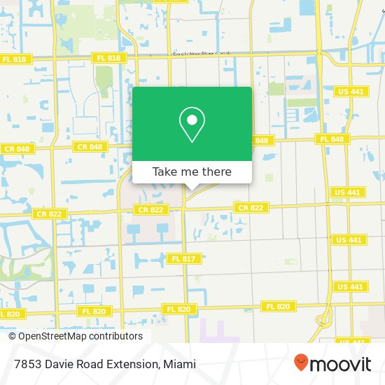 7853 Davie Road Extension map