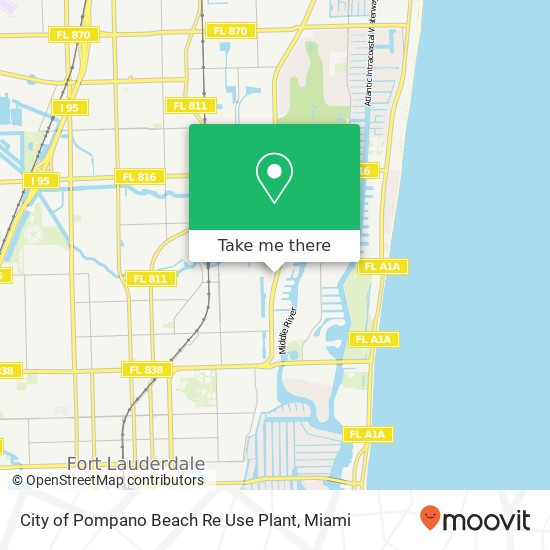 Mapa de City of Pompano Beach Re Use Plant