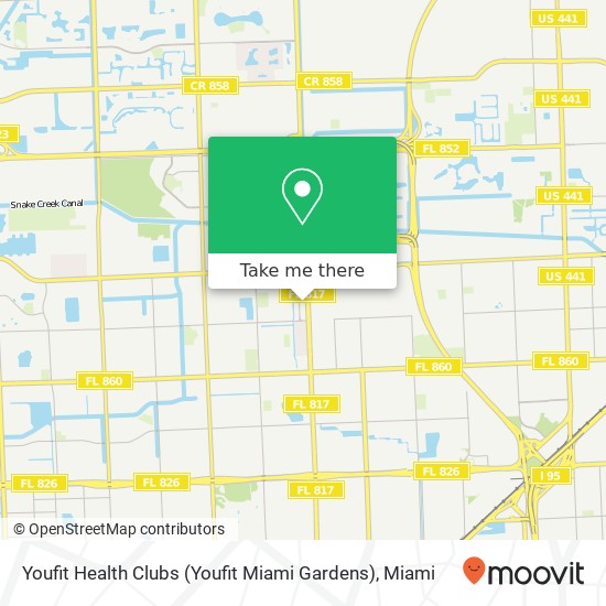 Youfit Health Clubs (Youfit Miami Gardens) map