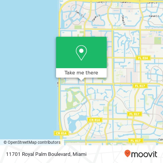 Mapa de 11701 Royal Palm Boulevard