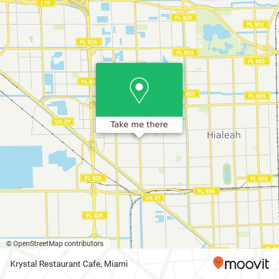 Mapa de Krystal Restaurant Cafe