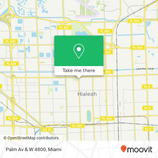 Palm Av & W 4800 map