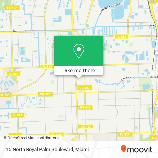 15 North Royal Palm Boulevard map