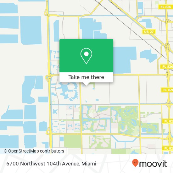 6700 Northwest 104th Avenue map