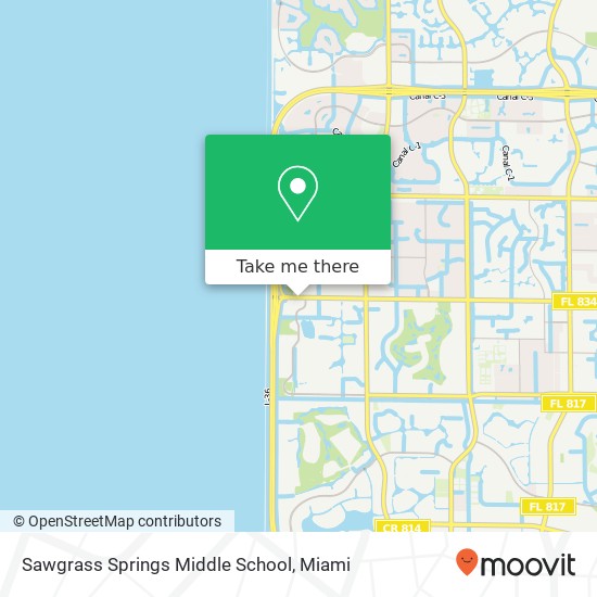 Mapa de Sawgrass Springs Middle School