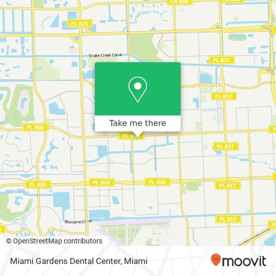 Mapa de Miami Gardens Dental Center