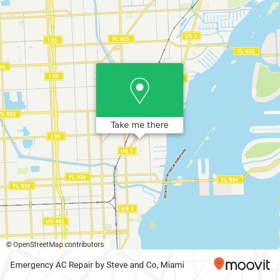 Mapa de Emergency AC Repair by Steve and Co