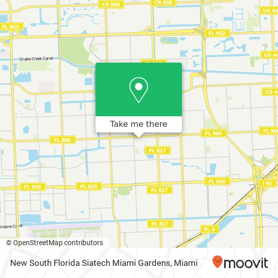 New South Florida Siatech Miami Gardens map