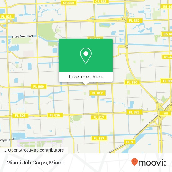 Mapa de Miami Job Corps