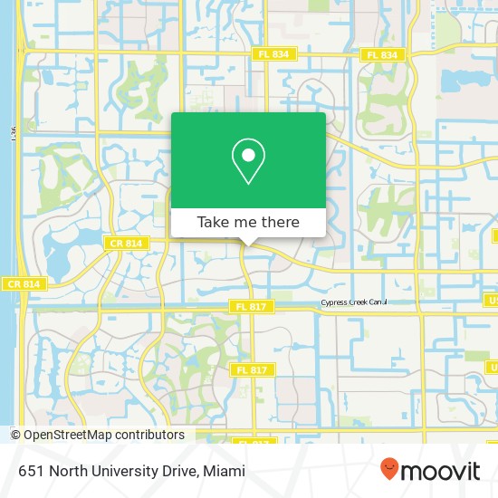 Mapa de 651 North University Drive