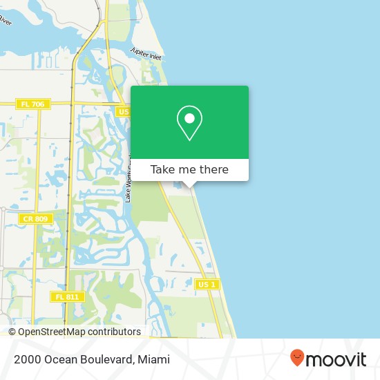 Mapa de 2000 Ocean Boulevard