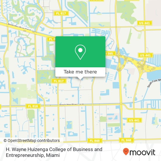 Mapa de H. Wayne Huizenga College of Business and Entrepreneurship