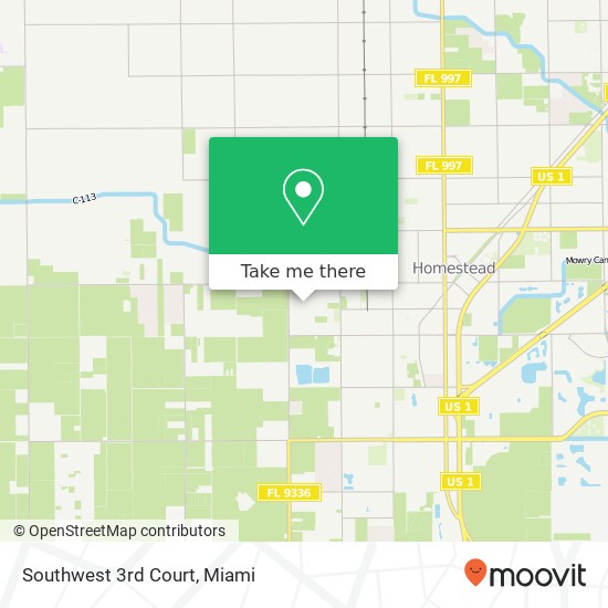 Southwest 3rd Court map