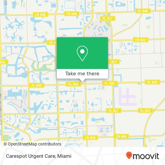 Mapa de Carespot Urgent Care